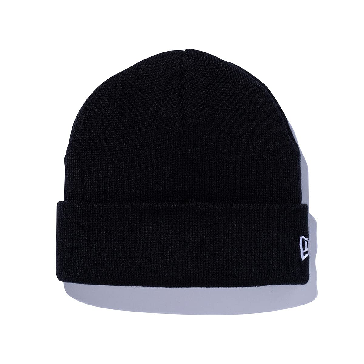 

Детская вязаная шапка с манжетами, цвет черный, белоснежный [New Era]