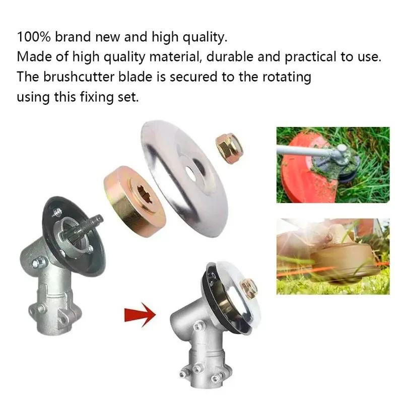 1 Set Lawn Mower Grass Trimmer Head Adapter Nut Fixing Kit Lawnmower Blade for Garden Tools Parts