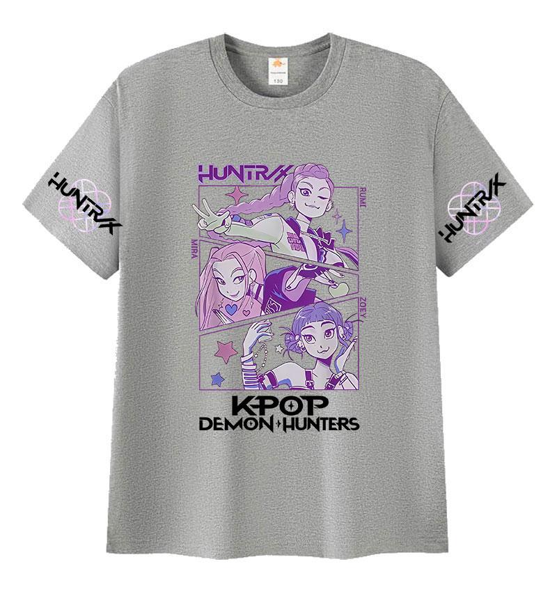 Anime K-pop Demon Hunters 2025 Graphic T-Shirts Men Women Kawaii Aesthetic Clothing T Shirt Casual Cotton Short Sleeve T-Shirt