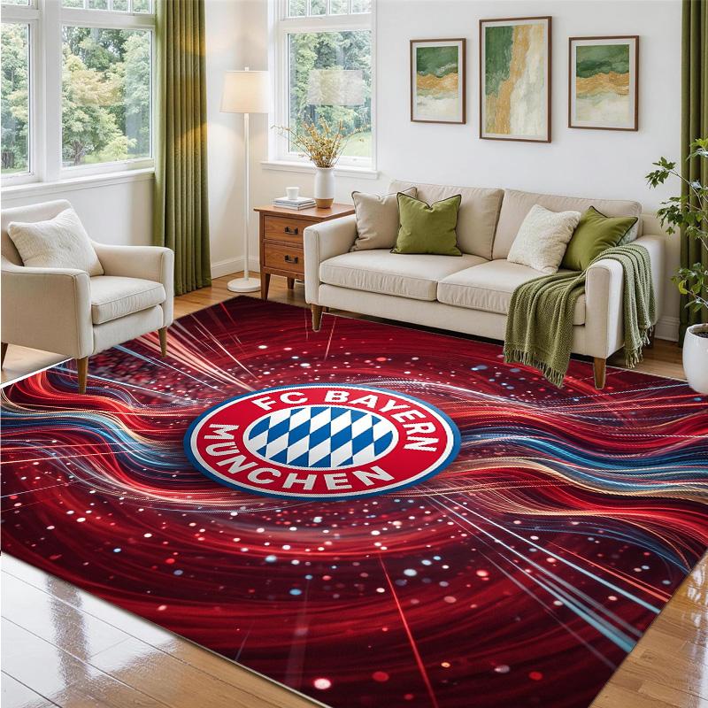 Tapis Velours Cristal Design Bayern Munich Tapis Décoratif Doux pour Chambre à Coucher Entrée