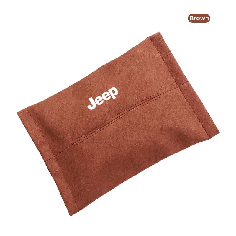 

1 шт. Автомобильный держатель для салфеток, козырек от солнца, спинка сиденья, автомобильные аксессуары для Jeep Big Wrangler Grand Cherokee New Energy Gladiator SRT Wrangler коричневый