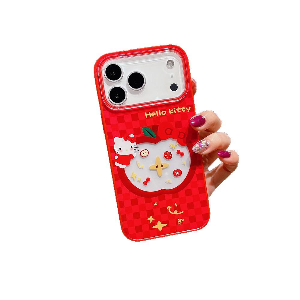 Red Hello Kitty Cartoon Anti-Fall Phone Case for iPhone 14/13/12/11 PRO/MAX