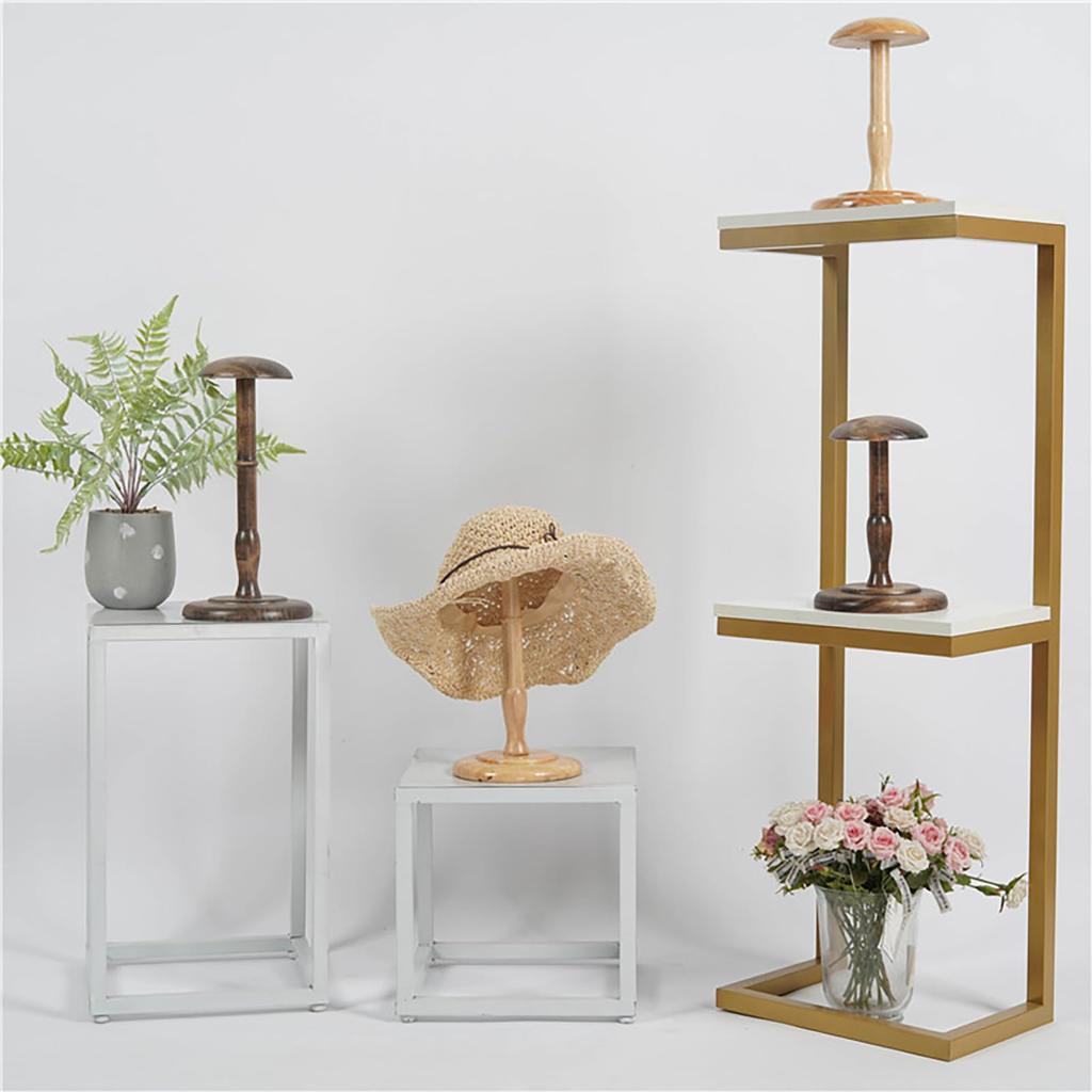 CHADWICK Hat Bronze Medium Size Vintage Hat Hat Hat Stand Stand, Wooden, Color, (Height 21cm, 161621cm), Style, Rack, Hanger,
