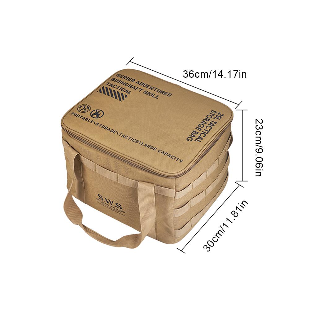 20L/32L Camping Storage Bag Gas Tank Storage Bag Insulated Picnic Bag Cooler Lunch Box Thermal Bag Outdoor BBQ Tools Organizer