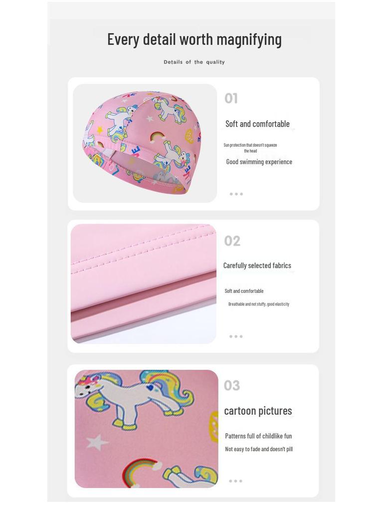 Kids' Cartoon Crab Swimming Goggles Set – Waterproof, Anti-Fog Lenses for Boys & Girls, Four-Piece Set