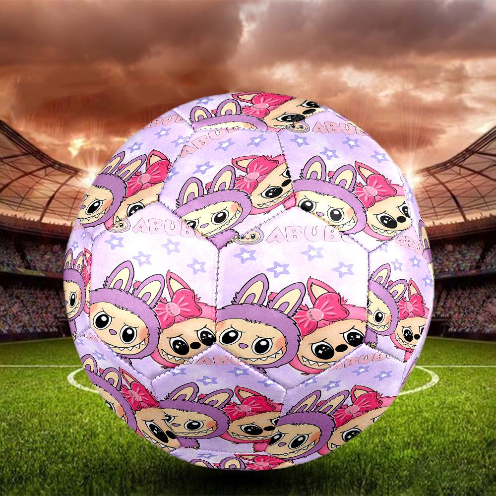 Labubu Print Size 5 Soccer Ball, Standard Match Football for Sports Game and Team Practice, Ideal Gift for Soccer Fans
