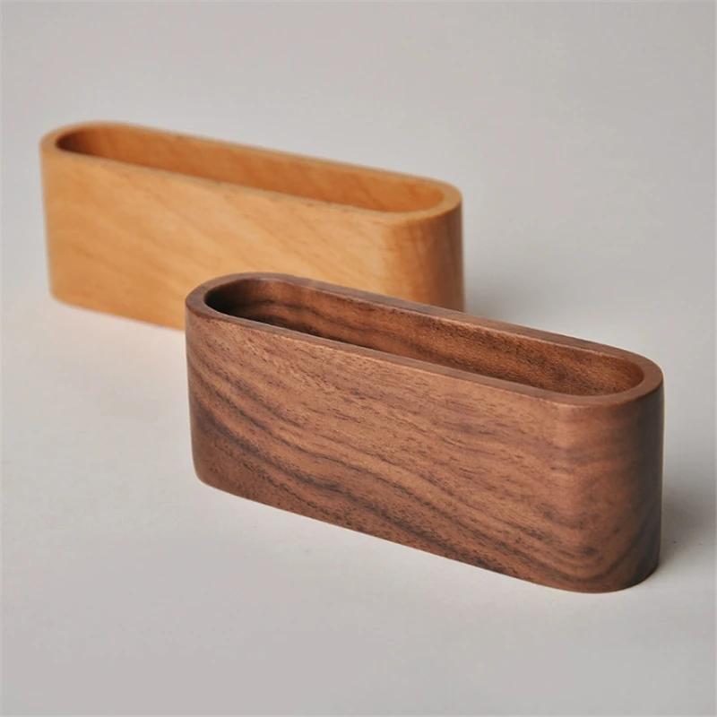 Wooden Business Card Holder, Note Holder, Display Device, Card Holder, Office Supplies, Stationery Accessories, Storage Box