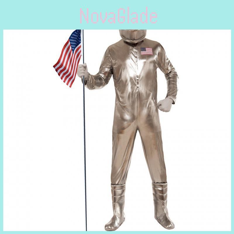 Premium Halloween Performance Costume For Men Featuring Stunning Silver Accents For Game Theme Events