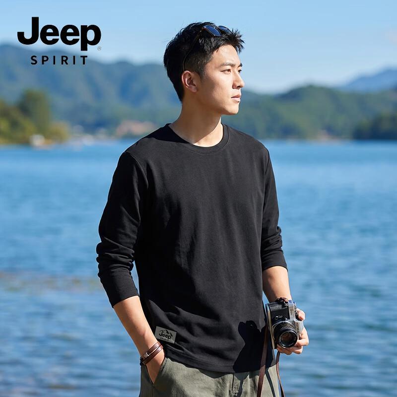 JEEP SPIRIT Unisex Oversized Cotton Long-Sleeve T-Shirt M