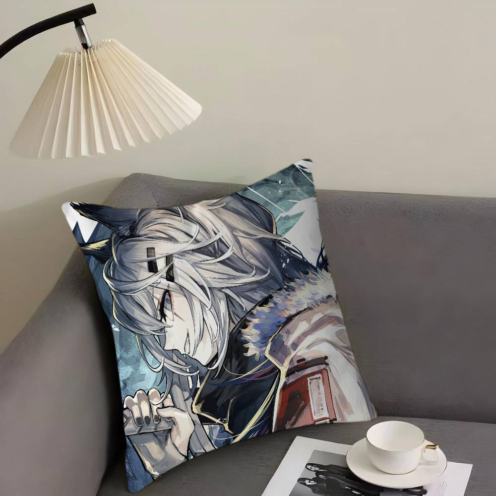

A-Arknights Cartoon Animation Pillow Cushion Cover Pillowcase Living Room Sofa Home Decor Customized 16x16Inch