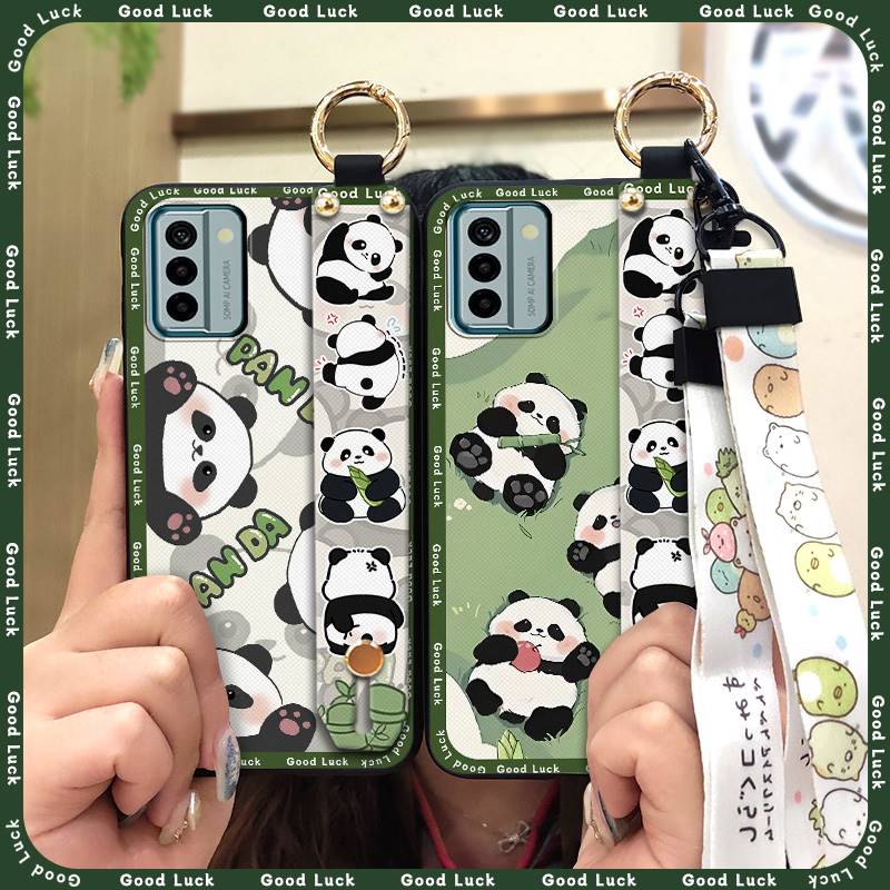 Back Cover Silicone Phone Case For Nokia G22 Dirt-resistant Ring Soft case Cute Panda Waterproof Kickstand Durable
