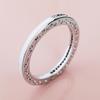 New Trendy Rainbow Simulated Diamond Stackable 925 Sterling Silver Eternity Ring for Women Wedding Finger Band Gift Z30