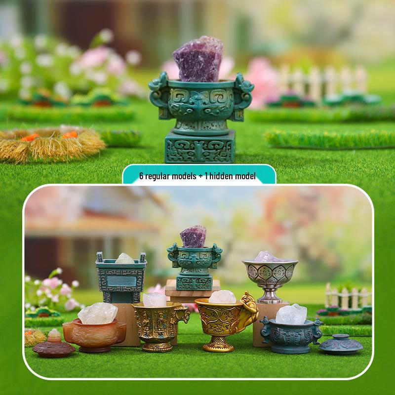 Qingqiu Nine-Tailed Fox Blind Box Figurine - Trendy New Year Gift & Desktop Decoration