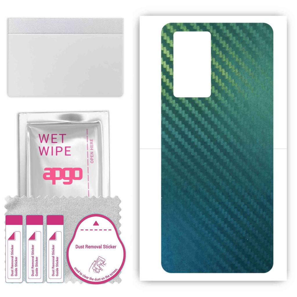 apgo Protective Skin Sticker for the Back Compatible with Vivo iQOOO Z5, Wrap Film, Foil, Vinyl - Pattern Carbon Chameleon CAKA1