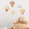 Juego de 5 Piezas Decoración de Pared de Globo Aerostático Rústico de Granja Estrella de Madera Nube Arte de Pared Adorno Colgante de Pared para Hogar Oficina Sala de Estar