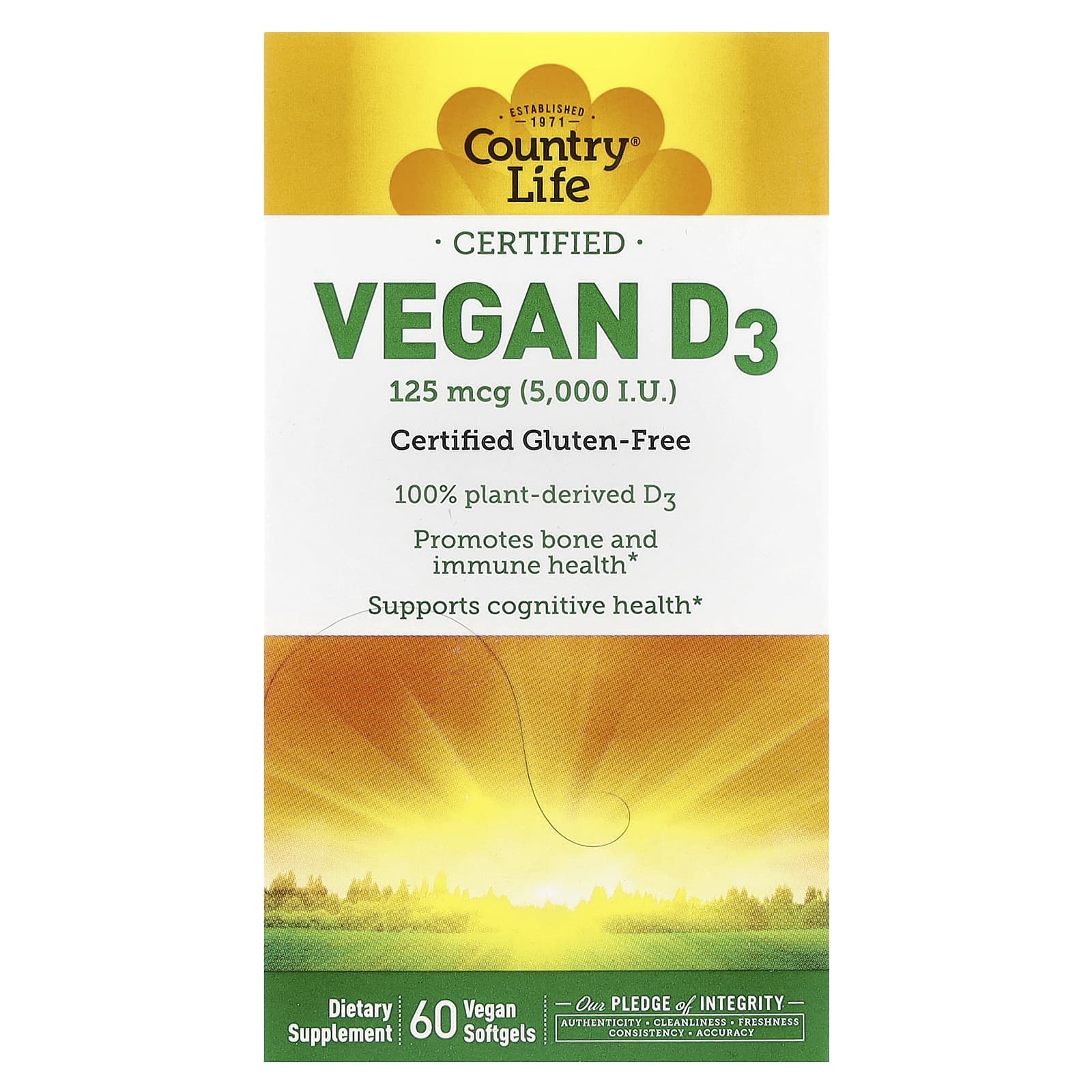 

Vegan Certified D3, 125Mcg (5,000Iu), 60 Vegan Softgels