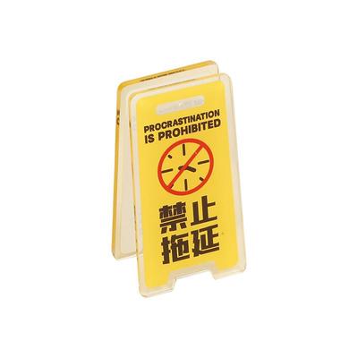 Acrylic Cartoon Warning Sign & Message Holder Clips Set