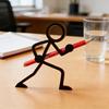 4Pcs 3D Printed Stickman Archer Sniper Stand Home Office Swordsman Pencil Pen Holder Desktop Decoration Ornament
