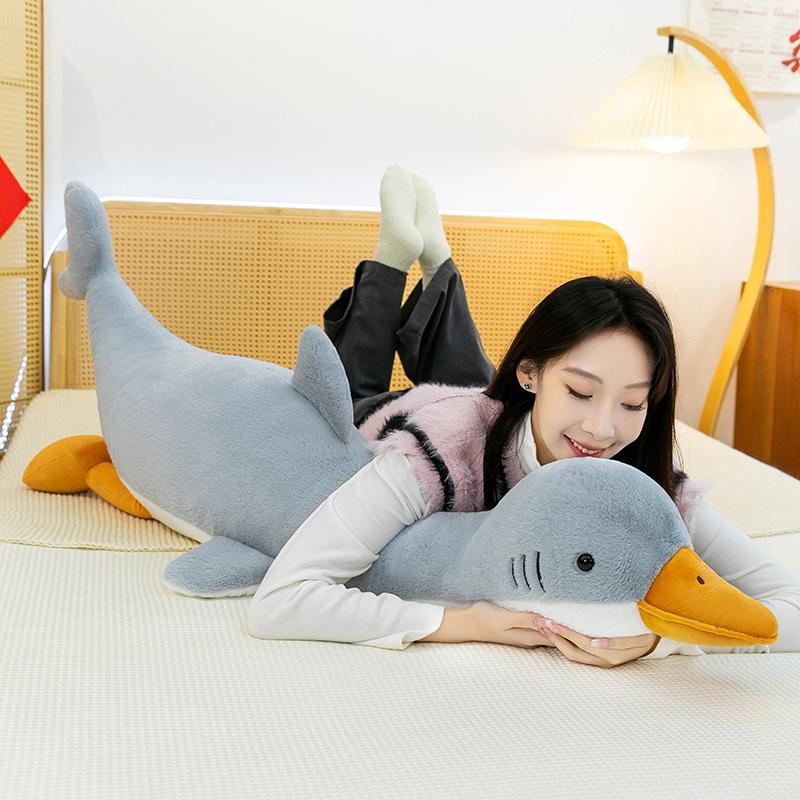 Large Creative Shark Duck Doll Long Pillow Bedside Cushion Bedroom Dormitory Girl Legs Sleeping Pillow