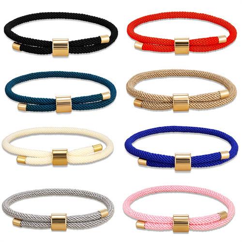 2026 European and American Simple Men's and Women's Gold Adjustable Hand Rope Classic Couple Milan Rope Hand