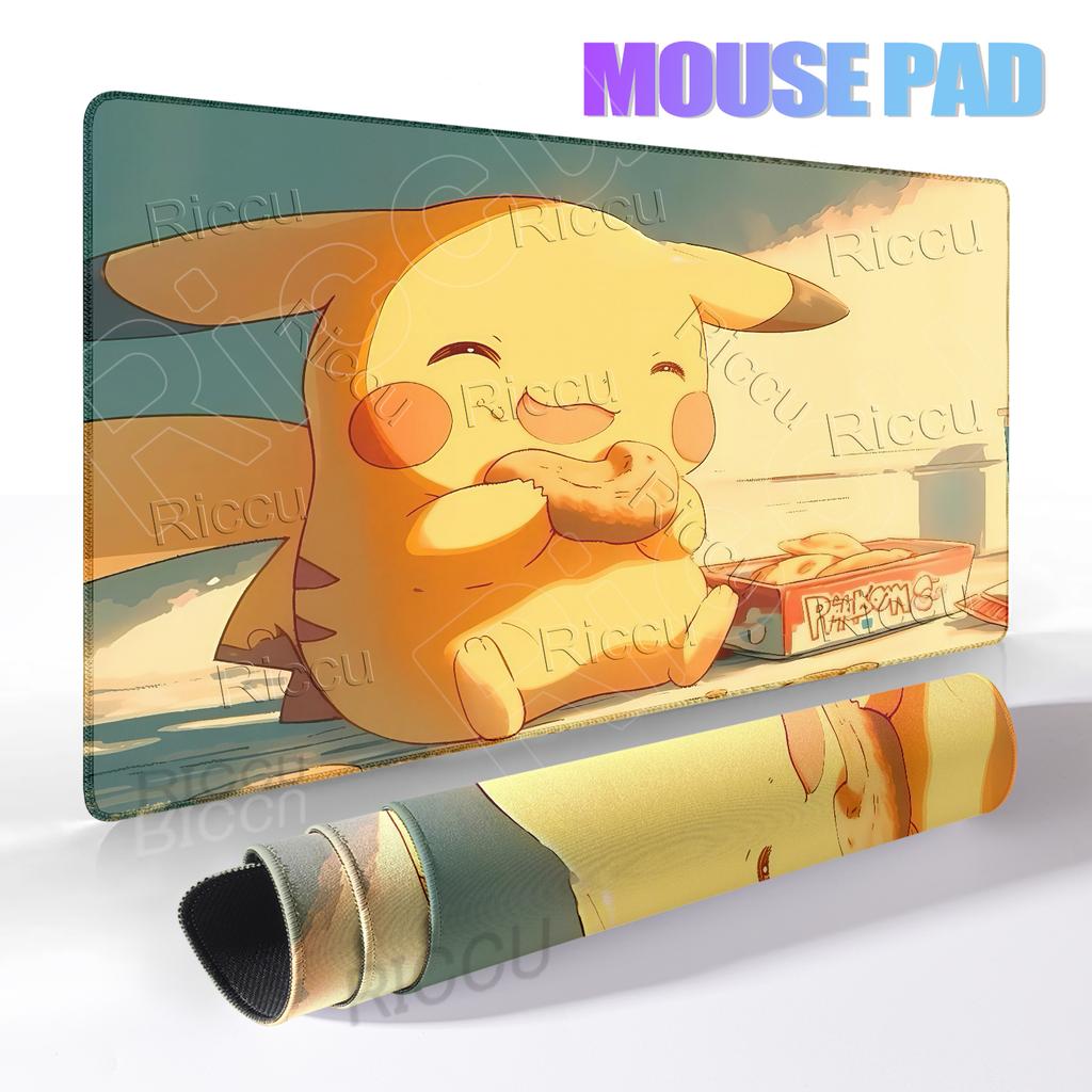 Pikachu Extended Gaming Mousemat Big Size Desk Carpet Non-Slip Rubber PC Keyboard Rug Anime Pokemon Mousepad for E-Sports Gamer