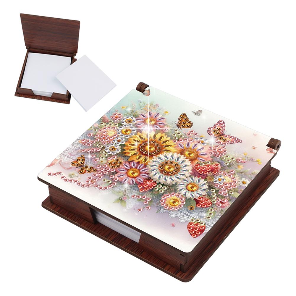 1pc Diamond Painting Kit Note Box 160 Sticky Notes Diamond Art Notebook Box DIY Diamond Art Note Box for Work Desk Organization
