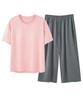 Top e Pantaloni Lunghi Rilassati Estivi [PHOLEEY] Pigiama da Donna, Set a Maniche Corte e Tre Quarti, Vestibilità Comoda, Leggero, Traspirante, Morbido, Loungewear,