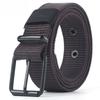 Minimalist Stylish Design Men Lightweight Woven Canvas Belt With Metal Clasp