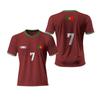 Men's Soccer Jersey with Number and Flag Print Short Sleeve Crew Neck Lightweight Athletic Top for Sports Training