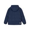 Skechers Solid Color Hooded Windproof Warm Three-Proof Long Sleeve Puffer Jacket Unisex Outerwear Navy-Blue L424U108-00DU