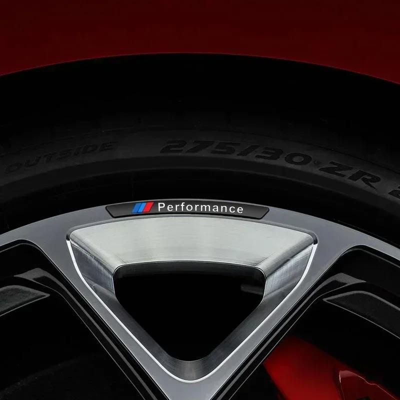 4Pcs Aluminum Car Wheel Rims Decoration Stickers Auto Refit Accessories For Bmw F20 F30 G20 F31 F34 F10 G30 F11 X3 F25 X4 I3 M3