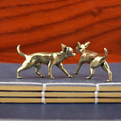 Animal Brass Ornaments Hairless Dog Puppy Entrance Coffee Table Decoration Decoration Hairless Dog Animal Desktop Ornaments