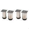 10cm Height Stainless Steel Furniture Kitchen Feet Legs 2inch Round Cabinets, Sofa, Tables, Pack of