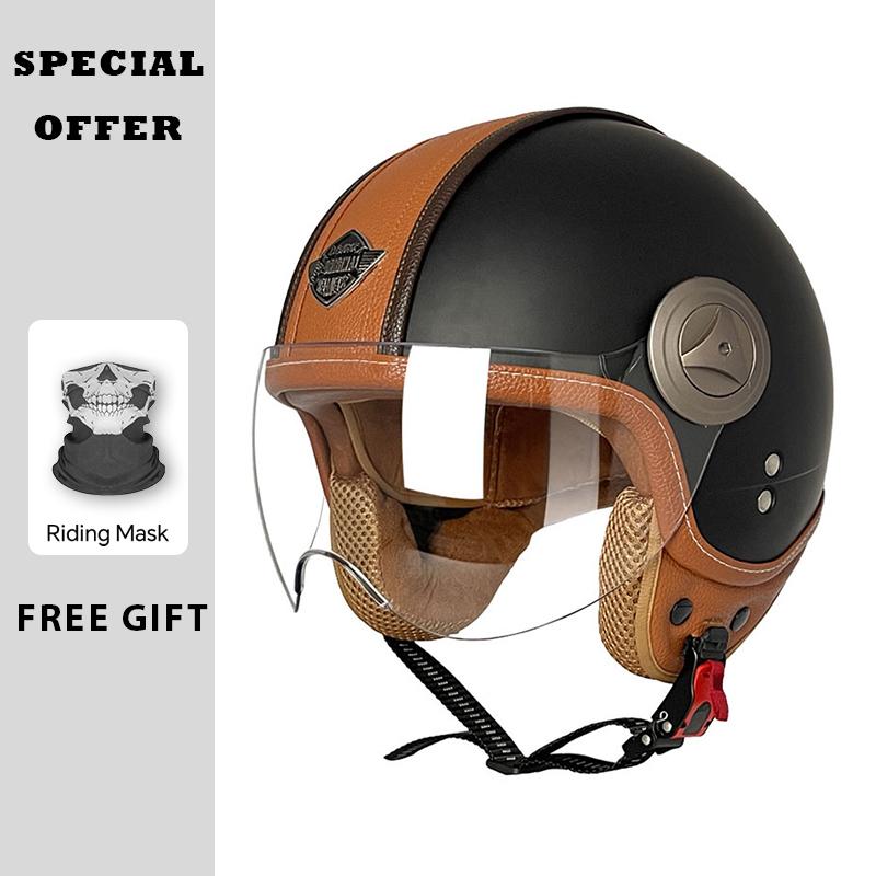 Crash Headpiece Motorbike Open Face Helmets 3/4 Open Face Motorcycle Helmets DOT Certification Cascos Para Moto Open Helm
