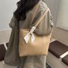 Womens Large Pu Tote Bag With Double Straps And Zipper Closure For Daily Use
