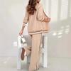 European & American Solid Color Ribbed 2-Piece Fashion Set, Perfect for Commuting, 2025 Edition.