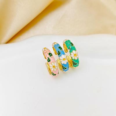 Retro Emaille Sonnenblumenring: Luxuriöser europäischer & amerikanischer Nischen-Designschmuck