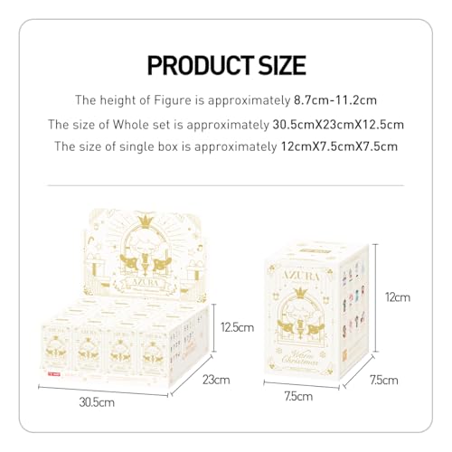 POP MART AZURA Warm Christmas Series [Assorted Box of 12] Pop Mart Gachapon Blind Box Figures, Plastic Models, Premium Toys, PVC Soft Vinyl, Original