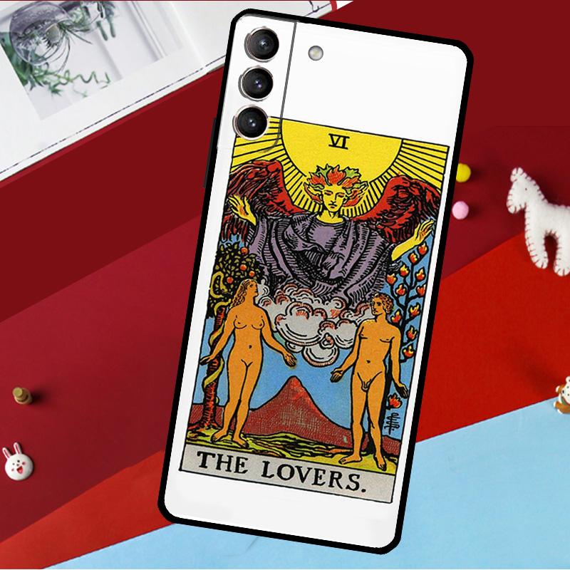 Tarot Card Astrology Sun Moon Lover Funda For Samsung Galaxy S26 S25 S24 S21 S22 S23 Ultra S10 Plus S20 FE S25 FE Phone Case