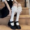 2026Lolita Multi-layer Lace Lace Calf Socks, Bow Cotton Socks, Thigh-high Socks, Beautiful Fairy Japanese-style Mid-calf.