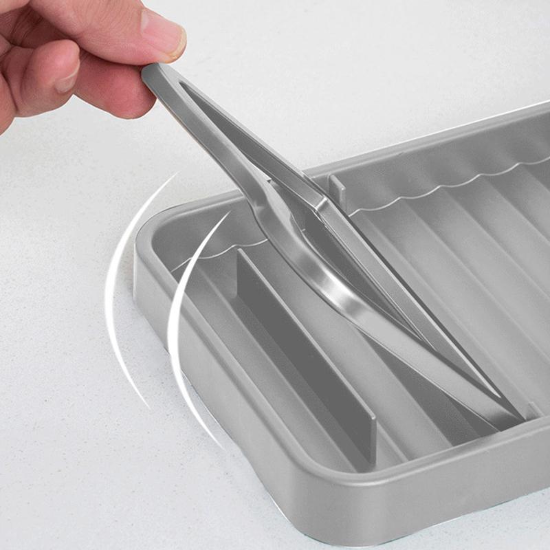 Kitchen Desktop Pot Lid Holder Foldable Multifunctional Pot Cover Rack Spatula Storage Rack Pot Lid Rest Kitchen Organizer