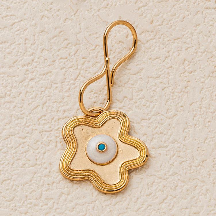 Colorful Natural Stone Zircon DIY Pendants with Gold Plating - European & American Fashion Jewelry