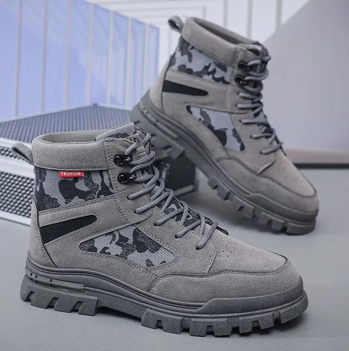 

Ботинки Martin мужские высокие зимние черные парусиновые рабочие ботинки на платформе нескользящие мужские уличные тактические тренировочные ботинки средней высоты 44