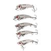 5PCS Metal Fishing Blade Lure VIB Spinner Spoon Lures Durable Fishing Lures  For Walleye