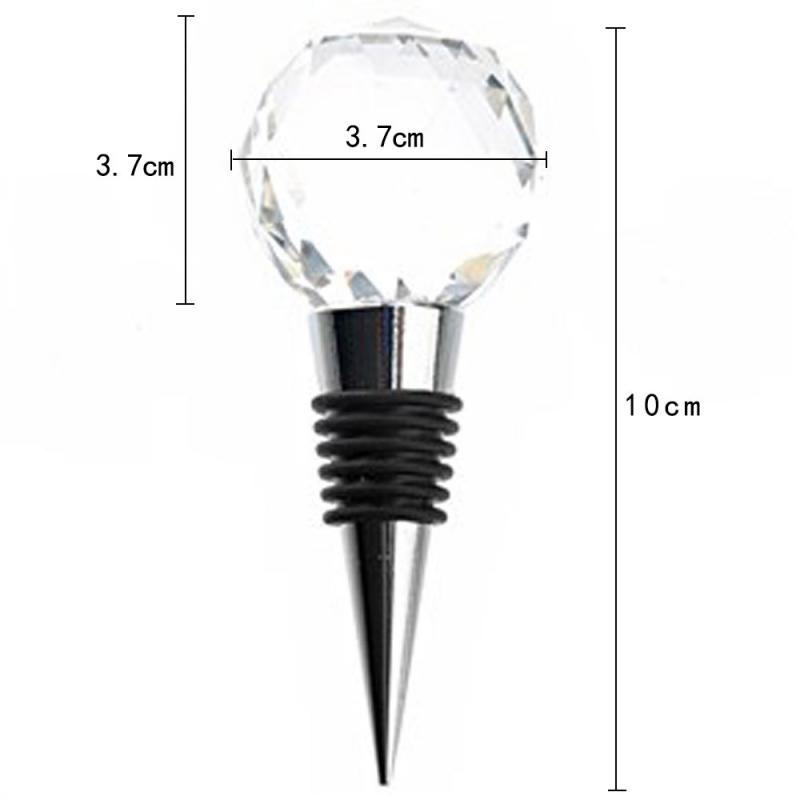 

Wedding Wine Stopper Round Crystal Wine Champagne Bottle Stopper Vacuum Sealed Plug Stopper Wedding Gift Hot Sale New Arrivals