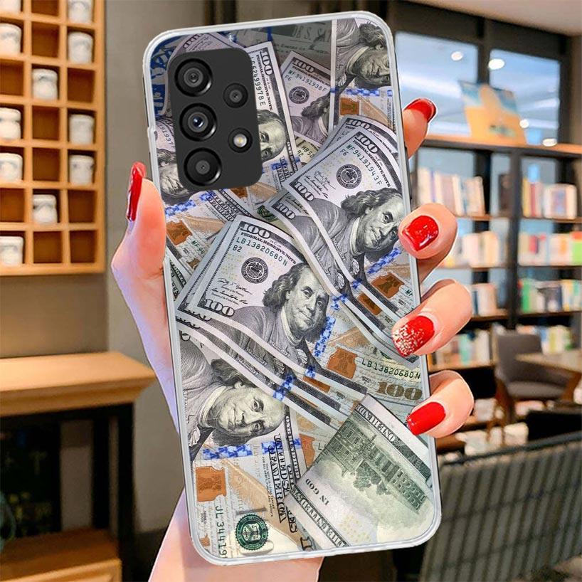 Banknote Dollar Cash Money Phone Case For Samsung Galaxy A17 A37 A57 A16 A26 A36 A56 A15 A25 A35 A55 A14 A24 A34 A54 A13 A23 A33