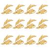 6/12pcs Gold Leaf Napkin Ring Buckles for Wedding Birthday Party Dinnig Table Decoration Christmas Thanksgiving Napkin Holder