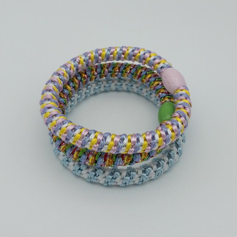 3 Stück/Set Damen Mode Golddraht Haargummis Elastische Spiralhaargummis Für Mädchen Haarspangen Scrunchie-Accessoires Knekkies