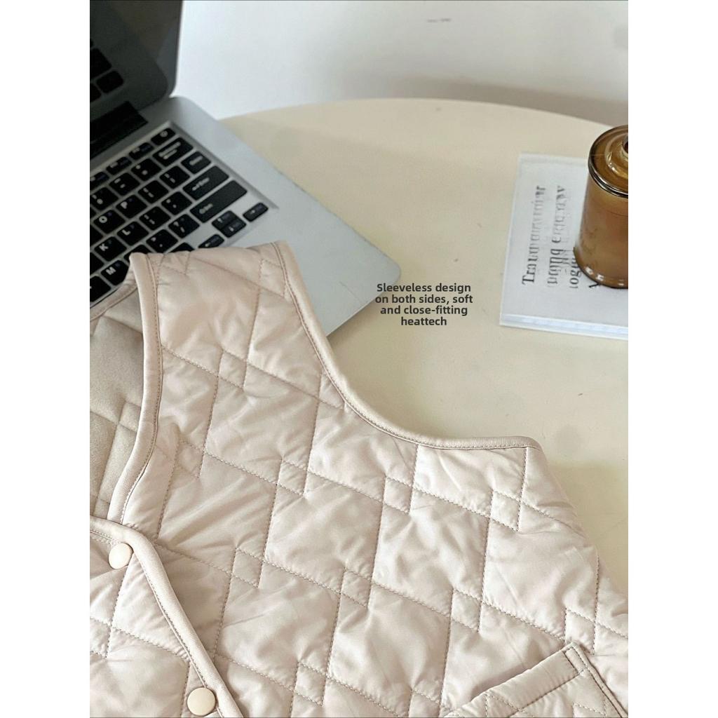 High End Quilted Vest Button Design for Autumn and Winter Windproof, Cold Proof, Warm Vest for Women's Casual Sports Vest