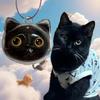 Transparent Cat Hair Collector Keychain Feline Fur Storage Box Creative Pet Hair Holder Hanging Accessory for Cat Owners